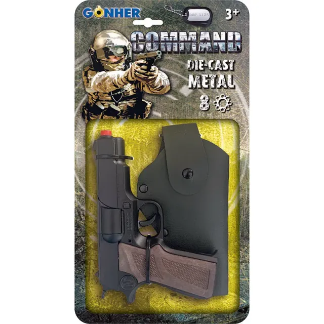 Gonher Command pistolet jouet 8 coups métal